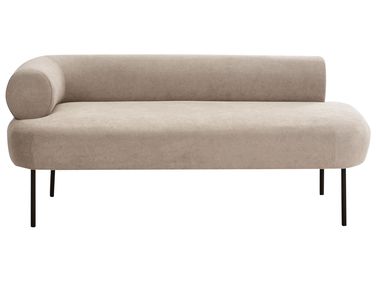 Linksseitige Chaiselongue MIRMANDE Stoff Taupe