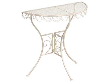 Outdoor Bistrotisch JUINA 80 cm 36 cm Metall Hellbeige