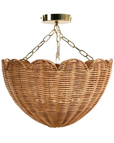 Hängeleuchte MANDEKAL Rattan Naturfarben