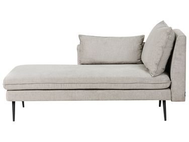 Rechtsseitige Chaiselongue YERRES Stoff Grau