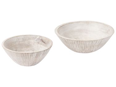 Dekoschalen 2er Set SIWA Mangoholz Hellbraun