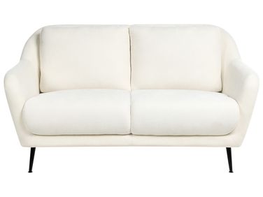 Sofa 2-Sitzer EIBY Chenillegewebe Weiß