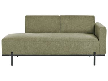 Chaiselongue SAVASSE Kunstleinen Grün