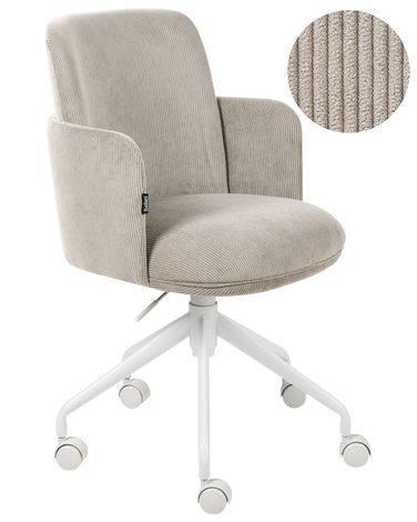 Bürostuhl DRYDEN Cord Taupe