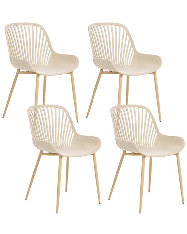 Esszimmerstuhl 4er Set KLEVE Beige