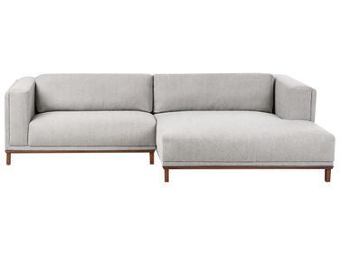 Ecksofa 4-Sitzer VENG Stoff Grau linksseitig