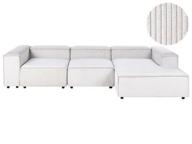 Modular Corner Sofa 4 Seater ARDAL Left Hand Off-White Corduroy