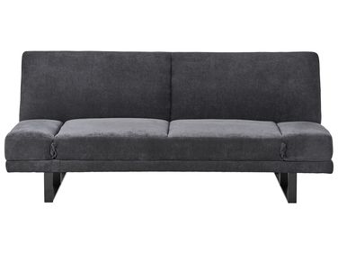 Sofa Bed 2 Seater YORK Chenille Black