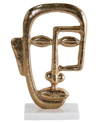 Dekofigur Gesicht MOSKO Metall Gold