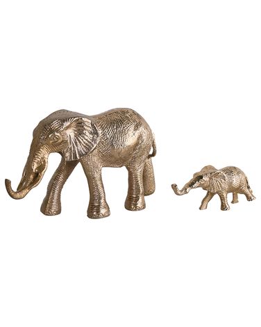 Dekofiguren 2er Set Elefant SEDLARI Metall Gold