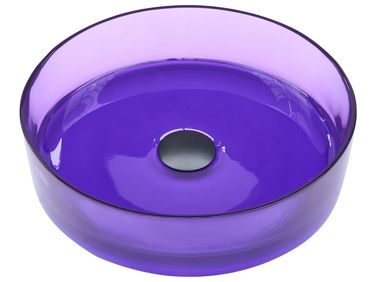 Aufsatzwaschbecken TOLOSA Purpur ⌀ 36 cm Mineralwerkstoff