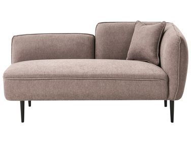 Rechtsseitige Chaiselongue CHEVANNES Stoff Hellbraun
