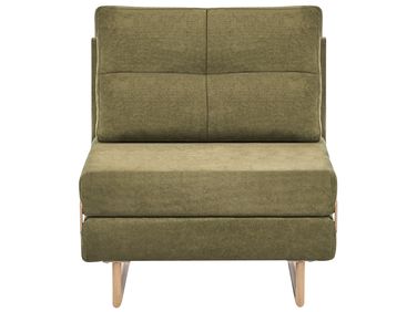 Single Sofa Bed JERSLEV Fabric Green