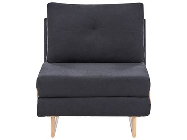 Single Sofa Bed JERSLEV Fabric Black