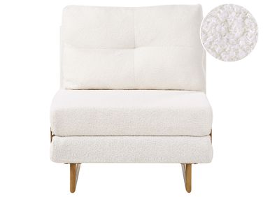 Single Sofa Bed JERSLEV Boucle Off-White
