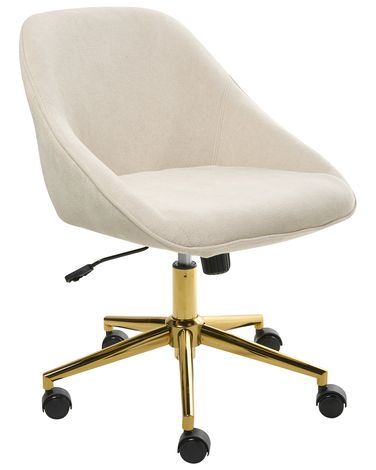 Schreibtischstuhl BARDSDALE Samtstoff Hellbeige