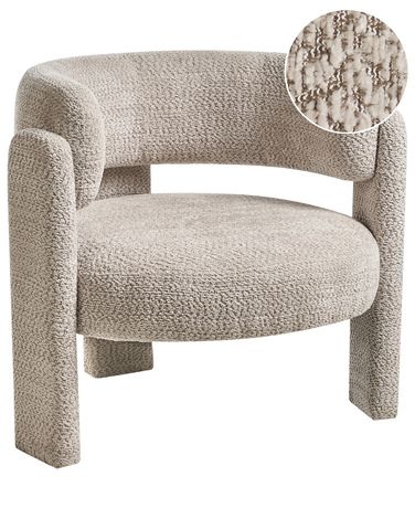 Armchair BUREA Chenille Light Beige