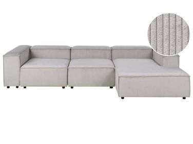 Modul Ecksofa 4-Sitzer ARDAL linksseitig Taupe Cord