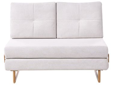 Sofa Bed 2 Seater JERSLEV Fabric Off-White