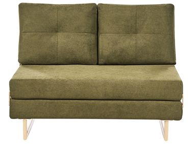 Sofa Bed 2 Seater JERSLEV Fabric Green