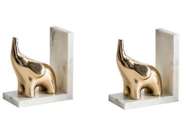 Buchstützen Set KOTEZI Marmor Gold