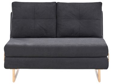 Sofa Bed 2 Seater JERSLEV Fabric Black