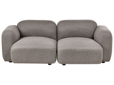 Sofa 3-Sitzer AFOSS Stoff Dunkelgrau