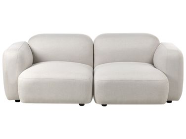 Sofa 3-Sitzer AFOSS Stoff Hellbeige
