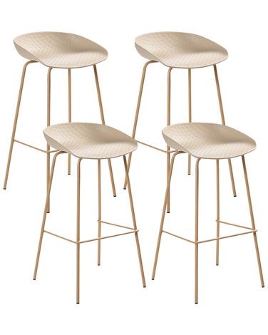 Set mit 4 Barstühlen VENLO Beige