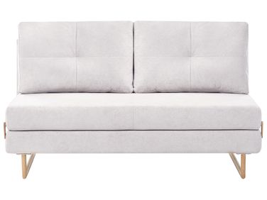 Schlafsofa 3-Sitzer JERSLEV Stoff Cremeweiß