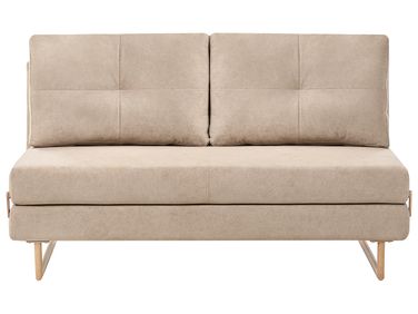 Schlafsofa 3-Sitzer JERSLEV Stoff Hellbraun