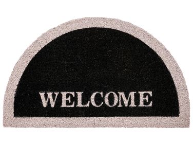 Doormat BUHI Black 45 x 75 cm Text Coir