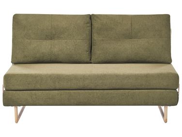 Sofa Bed 3 Seater JERSLEV Fabric Green