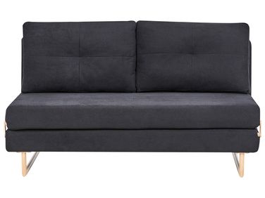 Schlafsofa 3-Sitzer JERSLEV Stoff Schwarz