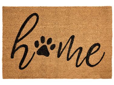 Doormat BALANAN Natural 60 x 90 cm Text Coir