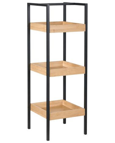 3 Tier Shelving Unit TAJZARA Bamboo Light Brown