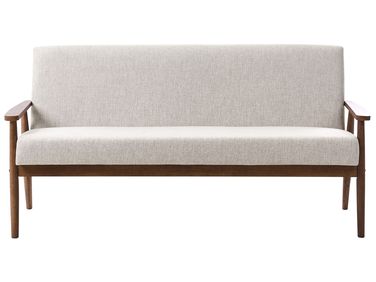 Sofa 3-Sitzer ESRUM Stoff Dunkelbraun / Grau