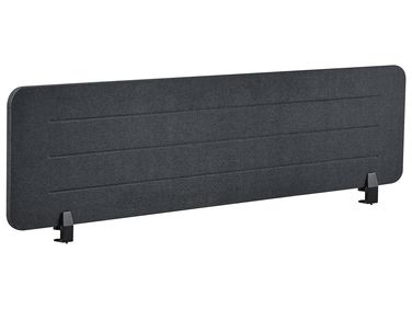 Desk Screen ZIGGY 160 x 40 cm Dark Grey