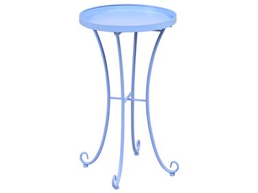 Garden Side Table CAVINIA 40 cm 40 cm Metal Light Blue