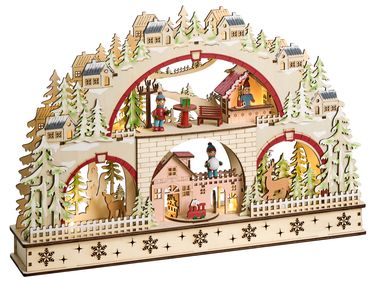 Weihnachtsdekoration LED SELURA 30 cm Hellbraun