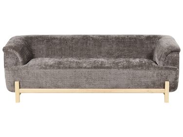 Sofa 3-Sitzer ALNOR Chenillegewebe Braun