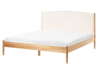 Bett mit Lattenrost Kiefernholz CLAIRAC 160 x 200 cm Hellbraun