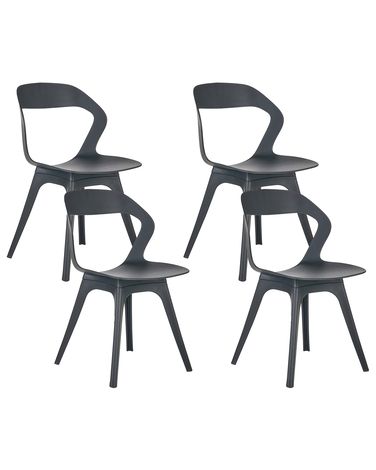 Gartenstuhl 4er Set LACHANIA Schwarz