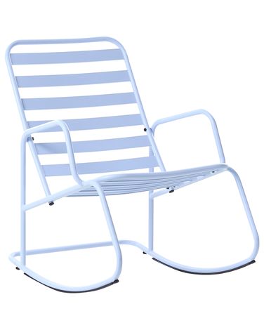 Garten-Schaukelstuhl TURI Metall Hellblau