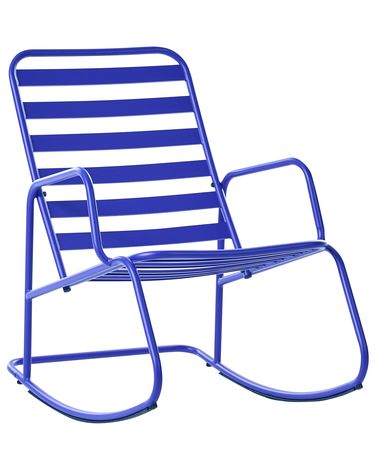 Garten-Schaukelstuhl TURI Metall Blau