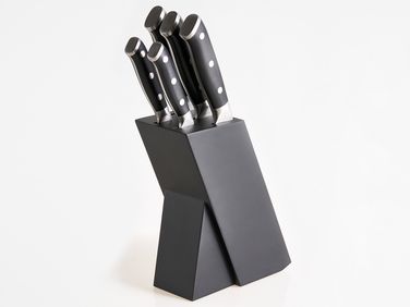 Messerblock-Set 5-teilig IKEDA Schwarz