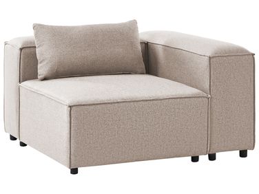 Corner Seat BRANDE Symmetrical Light Brown Fabric