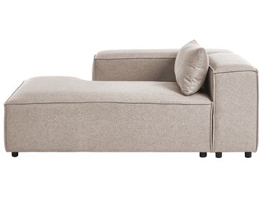 Rechtsseitige Chaiselongue BRANDE Stoff Hellbraun