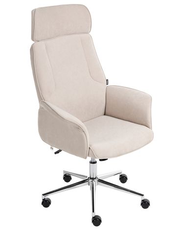 Bürostuhl PILOT Samtstoff Hellbeige