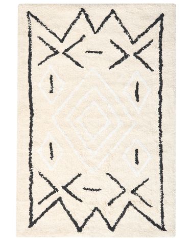 Bath Mat UNTLA Light Beige 60 x 90 cm Cotton